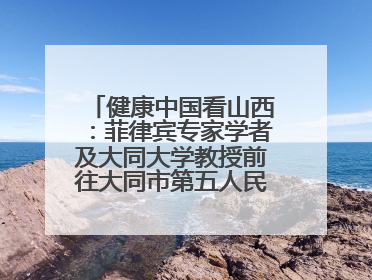 健康中国看山西：菲律宾专家学者及大同大学教授前往大同市第五人民医院参观交流