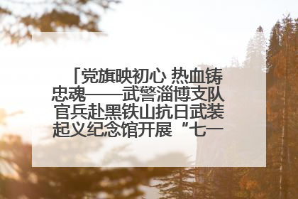 党旗映初心 热血铸忠魂——武警淄博支队官兵赴黑铁山抗日武装起义纪念馆开展“七一”主题党日活动