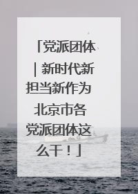 党派团体|新时代新担当新作为 北京市各党派团体这么干!