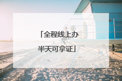 全程线上办 半天可拿证