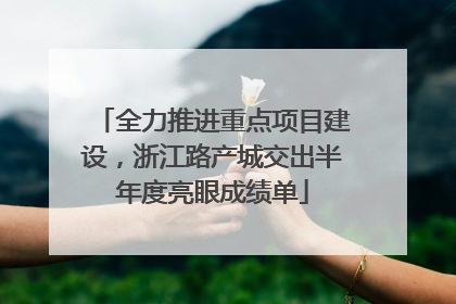 全力推进重点项目建设，浙江路产城交出半年度亮眼成绩单