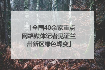 全国40余家重点网络媒体记者见证兰州新区绿色蝶变