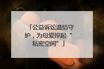 公益诉讼温情守护，为母爱撑起“私密空间”