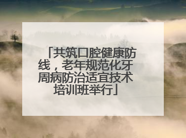 共筑口腔健康防线，老年规范化牙周病防治适宜技术培训班举行