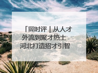 冀时评｜从人才外流到聚才热土 河北打造招才引智“强磁场”