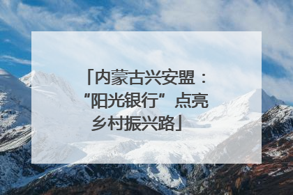 内蒙古兴安盟：“阳光银行”点亮乡村振兴路