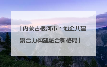 内蒙古根河市：地企共建聚合力构建融合新格局