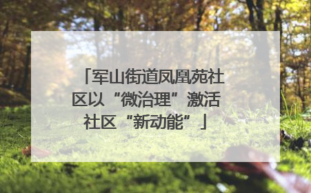 军山街道凤凰苑社区以“微治理”激活社区“新动能”