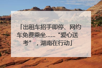 出租车招手即停、网约车免费乘坐……“爱心送考”，湖南在行动