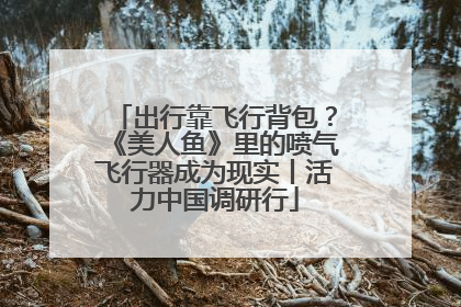 出行靠飞行背包？《美人鱼》里的喷气飞行器成为现实丨活力中国调研行