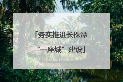 务实推进长株潭“一座城”建设