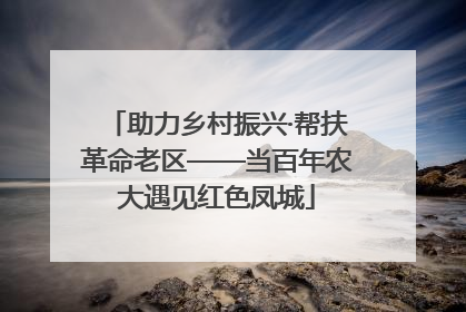 助力乡村振兴·帮扶革命老区——当百年农大遇见红色凤城