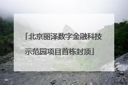 北京丽泽数字金融科技示范园项目首栋封顶