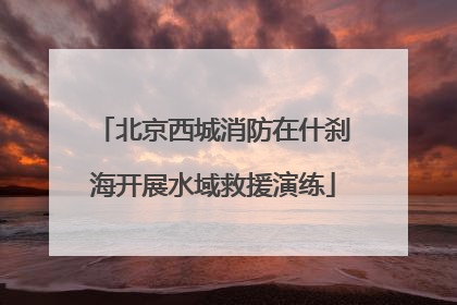 北京西城消防在什刹海开展水域救援演练