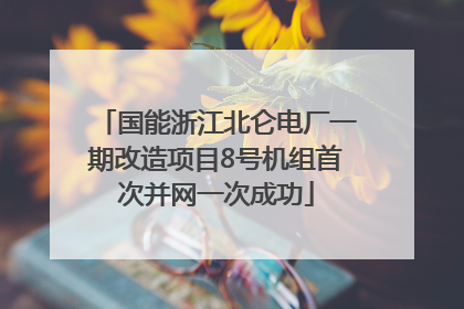 国能浙江北仑电厂一期改造项目8号机组首次并网一次成功