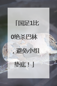 国足1比0绝杀巴林，避免小组垫底！
