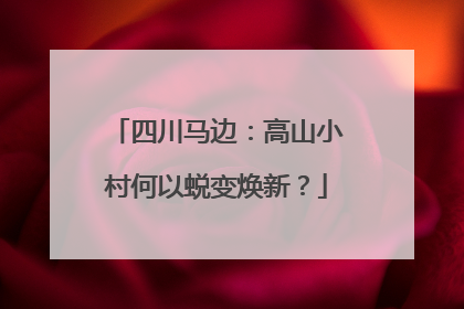 四川马边：高山小村何以蜕变焕新？