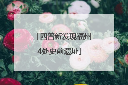 四普新发现福州4处史前遗址