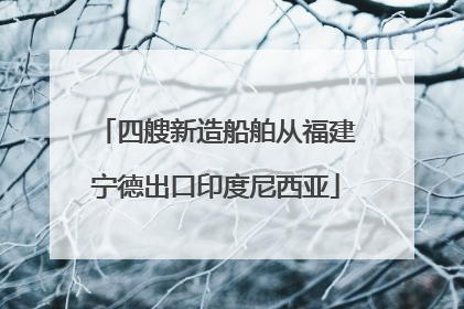四艘新造船舶从福建宁德出口印度尼西亚