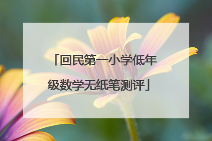 回民第一小学低年级数学无纸笔测评