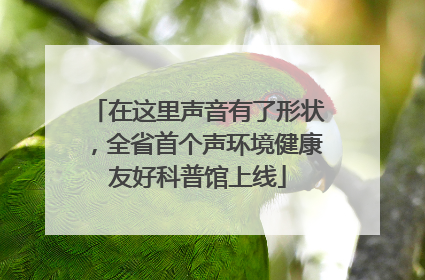 在这里声音有了形状，全省首个声环境健康友好科普馆上线