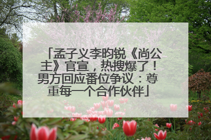 孟子义李昀锐《尚公主》官宣，热搜爆了！男方回应番位争议：尊重每一个合作伙伴