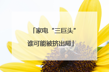 家电“三巨头”谁可能被挤出局