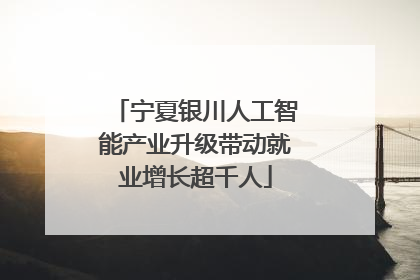 宁夏银川人工智能产业升级带动就业增长超千人
