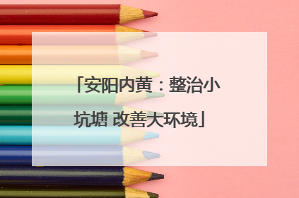 安阳内黄：整治小坑塘 改善大环境