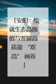 安阳：绘就生态高颜值与发展高质量 “双高” 画卷