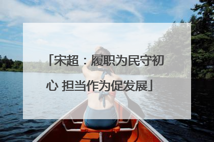 宋超：履职为民守初心 担当作为促发展