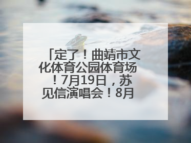 定了！曲靖市文化体育公园体育场！7月19日，苏见信演唱会！8月16日，萧敬腾演唱会！