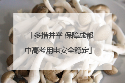 多措并举 保障成都中高考用电安全稳定
