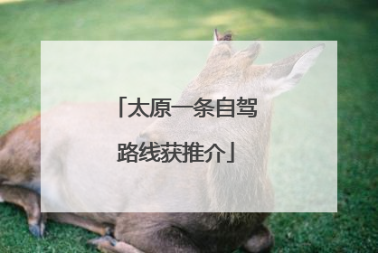 太原一条自驾路线获推介