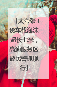 太夸张！货车载泡沫超长七米，高速服务区被民警抓现行