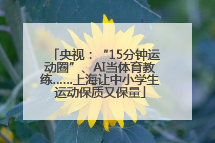 央视：“15分钟运动圈”、AI当体育教练……上海让中小学生运动保质又保量