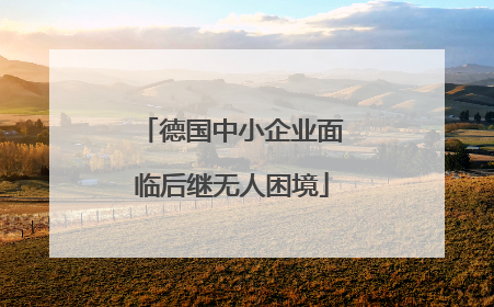 德国中小企业面临后继无人困境