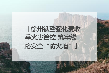徐州铁警强化麦收季火患管控 筑牢线路安全“防火墙”
