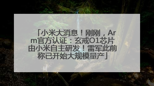 小米大消息！刚刚，Arm官方认证：玄戒O1芯片由小米自主研发！雷军此前称已开始大规模量产