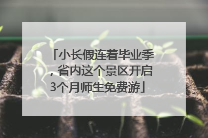 小长假连着毕业季，省内这个景区开启3个月师生免费游
