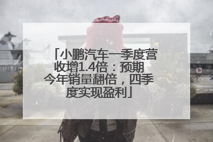 小鹏汽车一季度营收增1.4倍：预期今年销量翻倍，四季度实现盈利