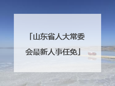 山东省人大常委会最新人事任免