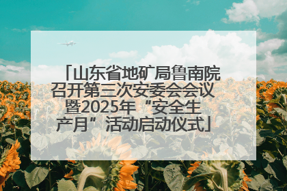 山东省地矿局鲁南院召开第三次安委会会议暨2025年“安全生产月”活动启动仪式