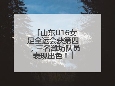 山东U16女足全运会获第四，三名潍坊队员表现出色！
