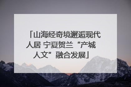 山海经奇境邂逅现代人居 宁夏贺兰“产城人文”融合发展
