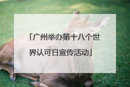 广州举办第十八个世界认可日宣传活动