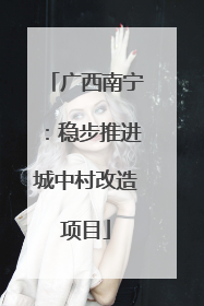 广西南宁：稳步推进城中村改造项目