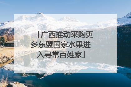 广西推动采购更多东盟国家水果进入寻常百姓家