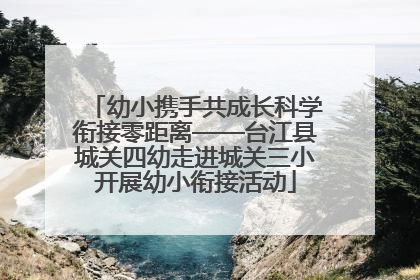幼小携手共成长科学衔接零距离——台江县城关四幼走进城关三小开展幼小衔接活动
