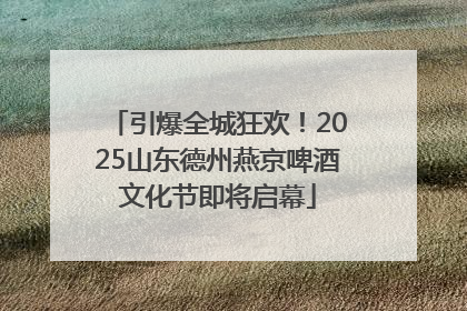 引爆全城狂欢！2025山东德州燕京啤酒文化节即将启幕